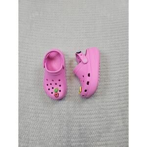 Croc Shoes Child Size 12 Pink Platform Slip On